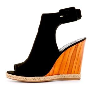 Tory Burch Raya Wedge Suede Sandals Size 5